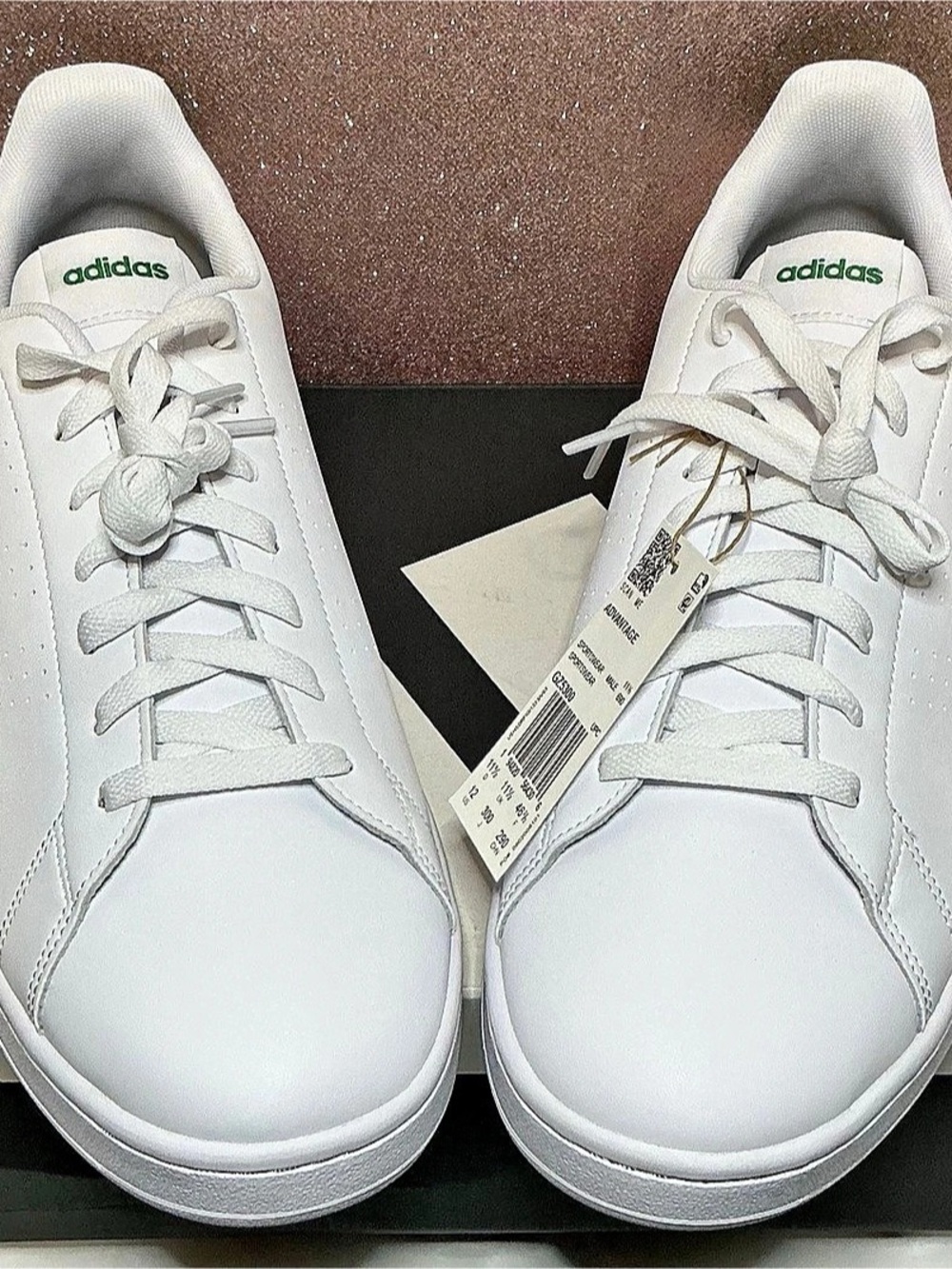 adidas Advantage Sneakers White & Green US 12 NWT